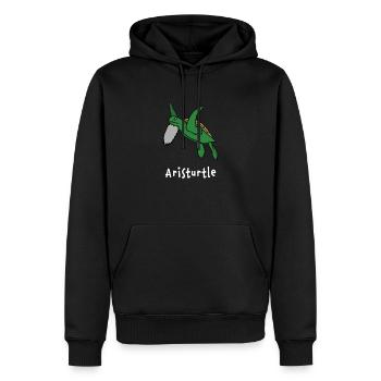 Philosoph Aristoteles Schildkröte Philosophie - Männer Premium Bio Hoodie - Schwarz - Vorne - Nico (187cm)