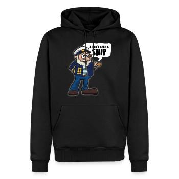 I DONT GIVE A SHIP Lustiger Seemann Seefahrer - Männer Premium Bio Hoodie - Schwarz - Vorne - Nico (187cm)