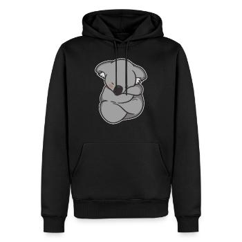 schlafender Koala niedlicher australisch Koalabär - Männer Premium Bio Hoodie - Schwarz - Vorne - Nico (187cm)