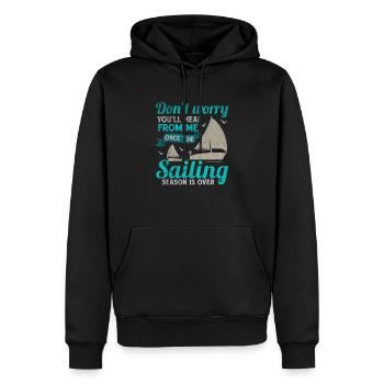 Segeln Regatta Skipper Boot Geschenk Segelboot - Männer Premium Bio Hoodie - Schwarz - Vorne - Nico (187cm)