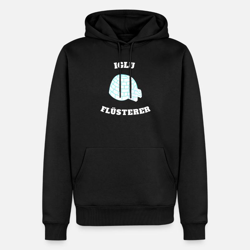 Iglu Igloo Flüsterer Geschenk - Männer Premium Bio Hoodie - Schwarz