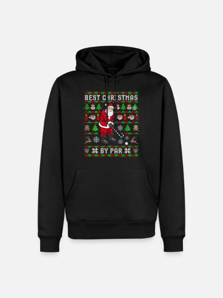 Rolig Golf Ugly Christmas Golfer Christmas - Ekologisk premiumluvtröja herr - svart