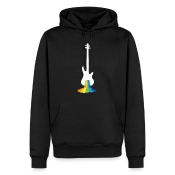 Bass Player Gift Bass Guitar Rainbow Bassist - Sweat à capuche Premium bio Homme - noir - Devant - Nico (187cm)