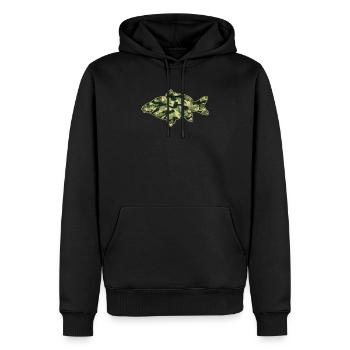 Karpfenangler Motiv Flecktarn Angler Karpfen - Männer Premium Bio Hoodie - Schwarz - Vorne - Nico (187cm)