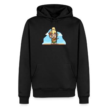 Hula Hawai fille avec bastrock Girarre Aloha - Sweat à capuche Premium bio Homme - noir - Devant - Nico (187cm)