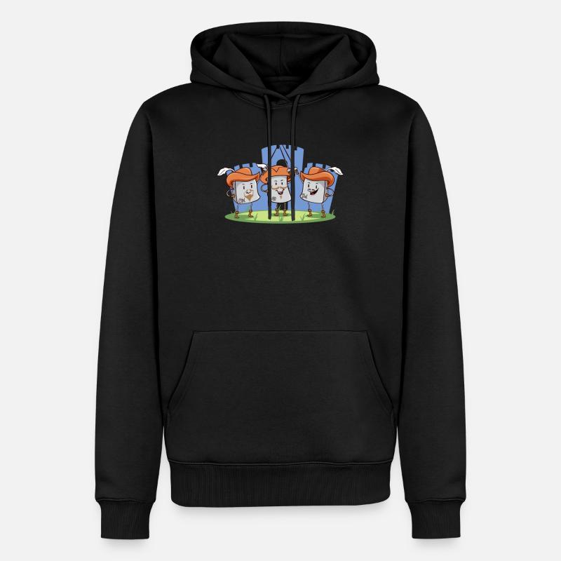 Les 3 Mousquetaires Ctrl ALT ENTF Internet Humour - Sweat à capuche Premium bio Homme - noir