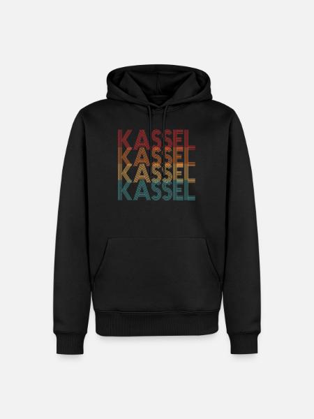 Kassel - Männer Premium Bio Hoodie - Schwarz