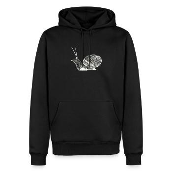 limace - Sweat à capuche Premium bio Homme - noir - Devant - Nico (187cm)
