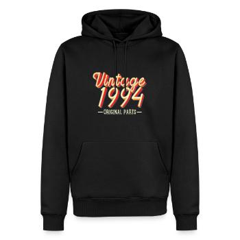 Vintage 1994 - Männer Premium Bio Hoodie - Schwarz - Vorne - Nico (187cm)