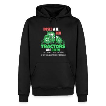 Tractor Trekker Farmer Farmer - Men’s Premium Organic Hoodie - black - Front - Nico (187cm)