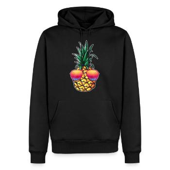 mit Ananas Damen Kostüm Karneval Strand Party - Männer Premium Bio Hoodie - Schwarz - Vorne - Nico (187cm)