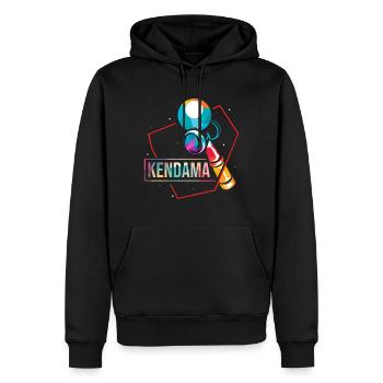 Kendama Japon Kromkendama - Sweat à capuche Premium bio Homme - noir - Devant - Nico (187cm)