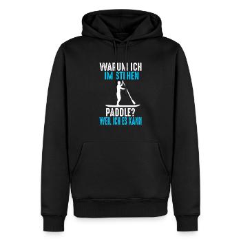 Stand Up Paddling SUP Paddeln Sommer Strand - Männer Premium Bio Hoodie - Schwarz - Vorne - Nico (187cm)