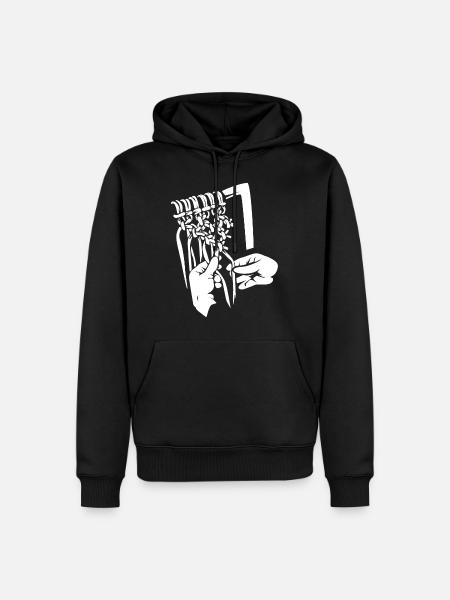 Macrame knotting technique - Men’s Premium Organic Hoodie - black
