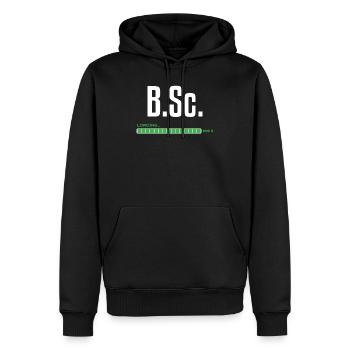 Baccalauréat en sciences B.Sc. Cadeau de fin d'études - Sweat à capuche Premium bio Homme - noir - Devant - Nico (187cm)