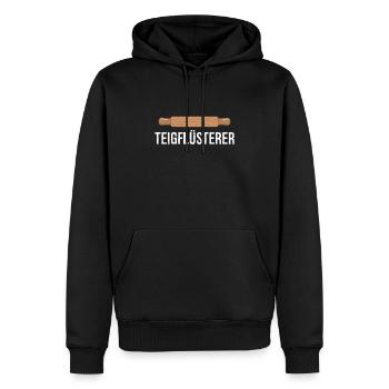 Teigflüsterer - Bäckerei - Männer Premium Bio Hoodie - Schwarz - Vorne - Nico (187cm)