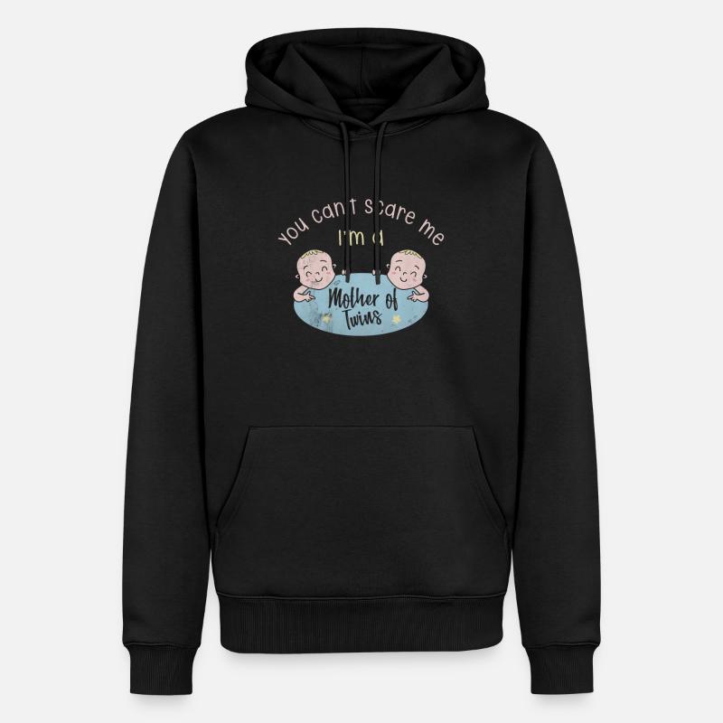 Zwillinge - Männer Premium Bio Hoodie - Schwarz