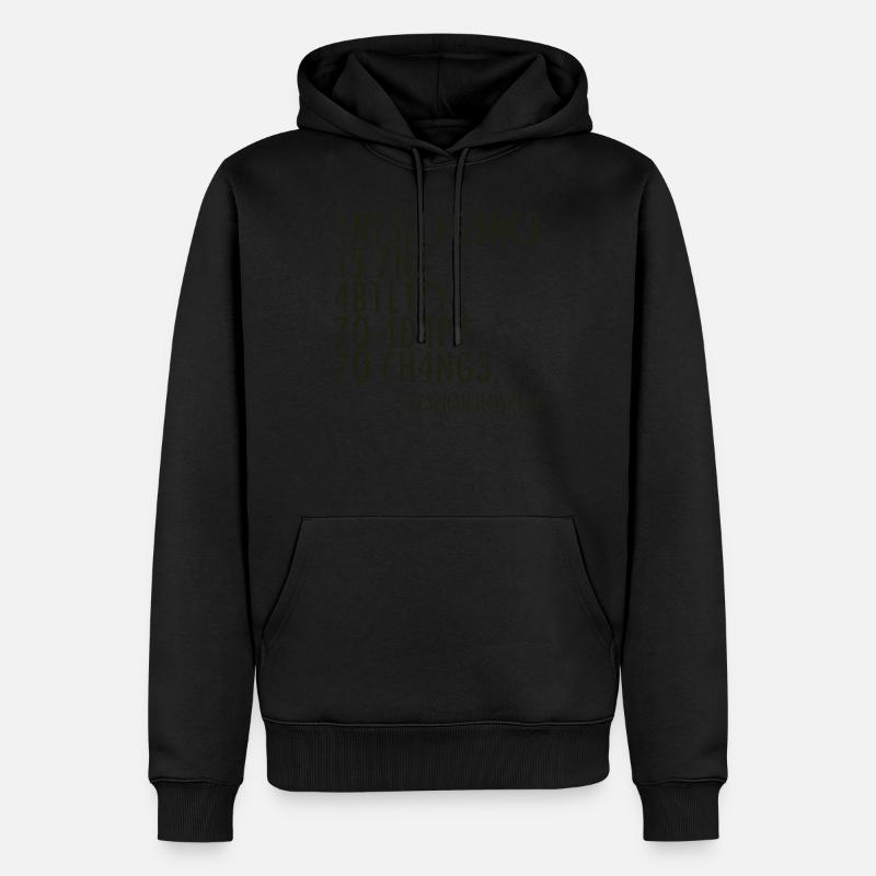 Stephen Hawking disant - Sweat à capuche Premium bio Homme - noir