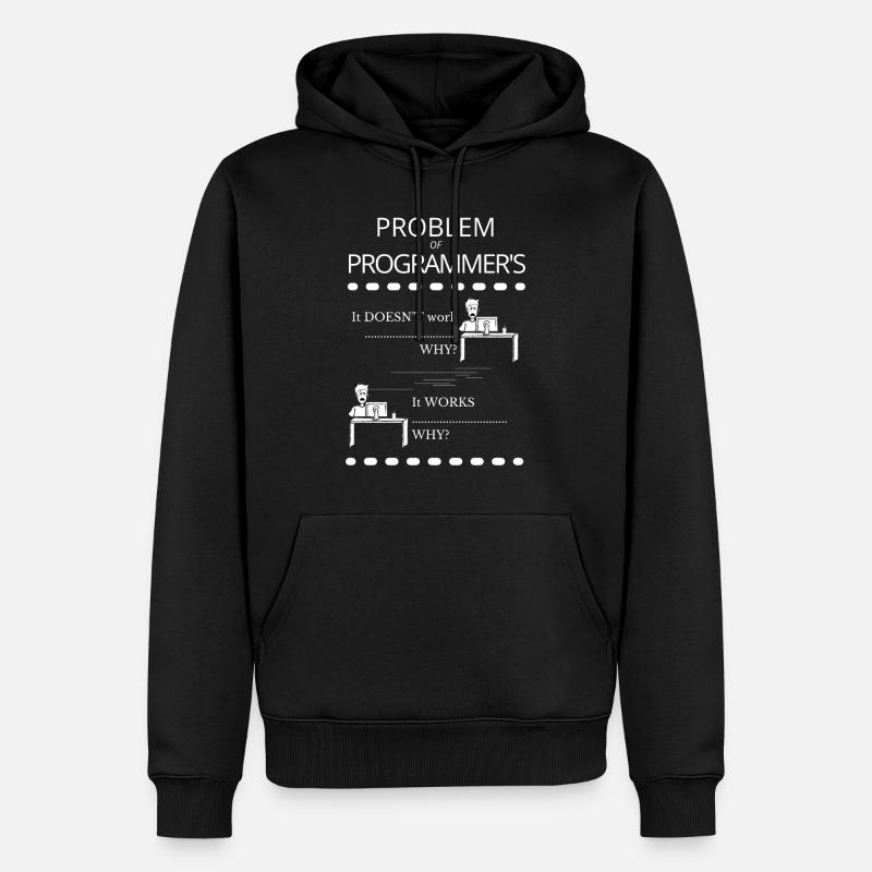 Funny programmer problem - Men’s Premium Organic Hoodie - black