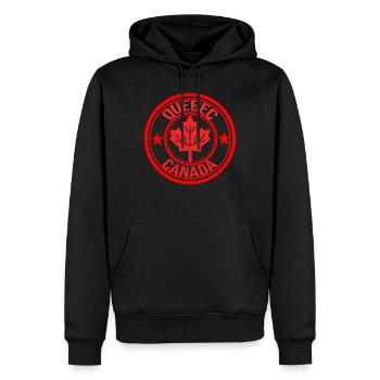Quebec Canada Shirt Design Gift Idea - Männer Premium Bio Hoodie - Schwarz - Vorne - Nico (187cm)