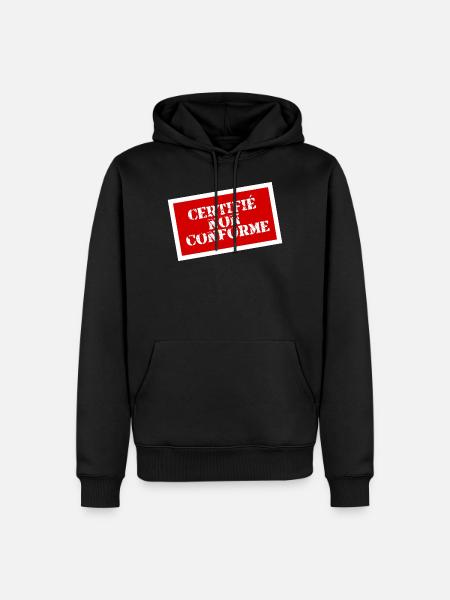 certifié non conforme - Sweat à capuche Premium bio Homme - noir