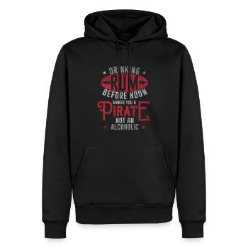 Piratenflagge Matrose - Männer Premium Bio Hoodie - Schwarz - Vorne - Nico (187cm)