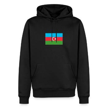 Aserbaidschan aserbaidschanische Flagge Fahne - Männer Premium Bio Hoodie - Schwarz - Vorne - Nico (187cm)