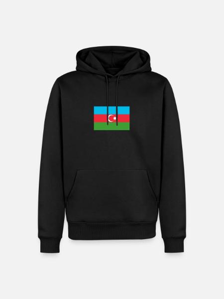 Azerbaijan Azerbaijan Flag - Men’s Premium Organic Hoodie - black