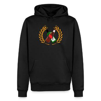 Cola Korn enfant du village JGA boire - Sweat à capuche Premium bio Homme - noir - Devant - Nico (187cm)