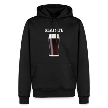 Sláinte Prost dans la bière irlandaise irlandaise - Sweat à capuche Premium bio Homme - noir - Devant - Nico (187cm)
