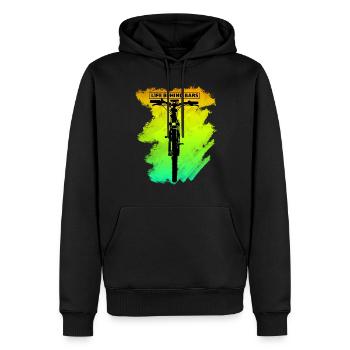 Life behind Bars Geschenk für Pedal & Lenkrad Fans - Männer Premium Bio Hoodie - Schwarz - Vorne - Nico (187cm)