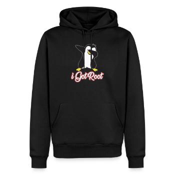 Geek Linux Ich bin root - Männer Premium Bio Hoodie - Schwarz - Vorne - Nico (187cm)