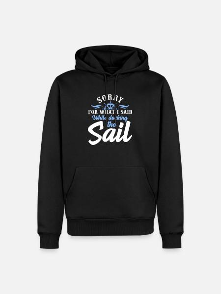 sailing - Men’s Premium Organic Hoodie - black