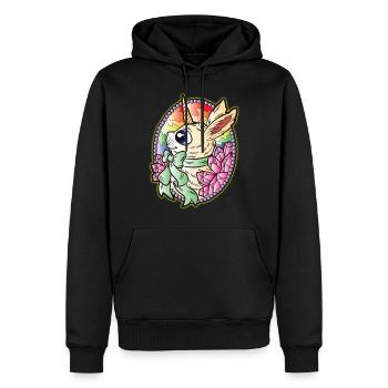 Unicorn bunny easter jewels gems - Men’s Premium Organic Hoodie - black - Front - Nico (187cm)