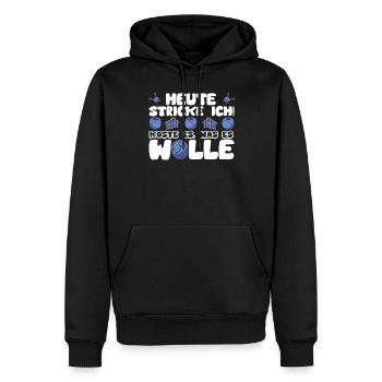 Strickerin Strick Frauen Lustig Geschenk Spruch - Männer Premium Bio Hoodie - Schwarz - Vorne - Nico (187cm)