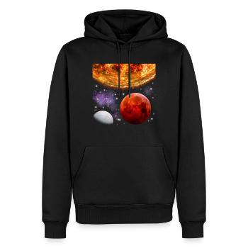Espace - Sweat à capuche Premium bio Homme - noir - Devant - Nico (187cm)