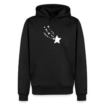 Étoiles Étoile filante Créez votre propre astérisque - Sweat à capuche Premium bio Homme - noir - Devant - Nico (187cm)