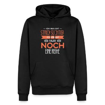 Stricken Stickerin Schneiderin Geschenkidee - Männer Premium Bio Hoodie - Schwarz - Vorne - Nico (187cm)