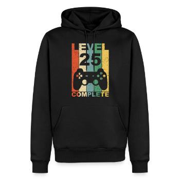 25. Geburtstag 25 Jahre Geburtstagsgeschenk Gamer - Männer Premium Bio Hoodie - Schwarz - Vorne - Nico (187cm)