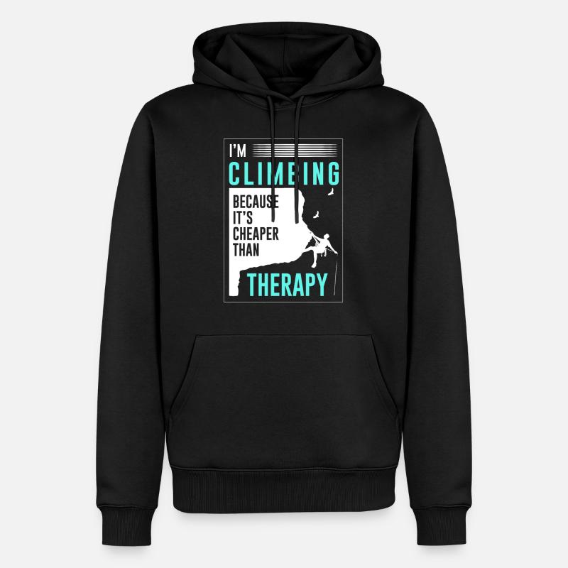 Klettern - Männer Premium Bio Hoodie - Schwarz