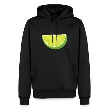 Limonen Kostüm Lime - Männer Premium Bio Hoodie - Schwarz - Vorne - Nico (187cm)