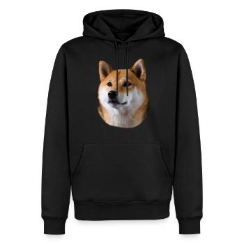 Visage de chien Shiba Inu pour tous les fans de chiens - Sweat à capuche Premium bio Homme - noir - Devant - Nico (187cm)