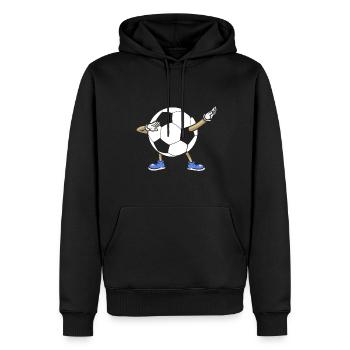 Vêtements de football drôles pour enfants - Sweat à capuche Premium bio Homme - noir - Devant - Nico (187cm)