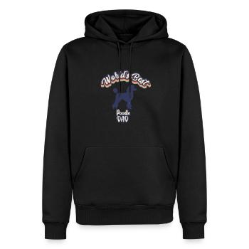 Worlds Best Poodle DAD - Sweat à capuche Premium bio Homme - noir - Devant - Nico (187cm)