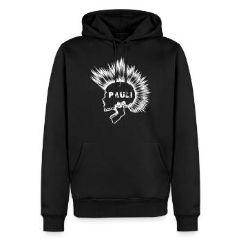 Paulianer Hamburg skull punk gift - Men’s Premium Organic Hoodie - black - Front - Nico (187cm)