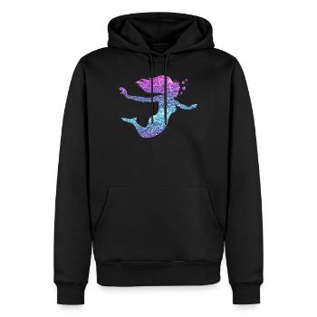 Sirène paillettes cadeau femmes filles - Sweat à capuche Premium bio Homme - noir - Devant - Nico (187cm)