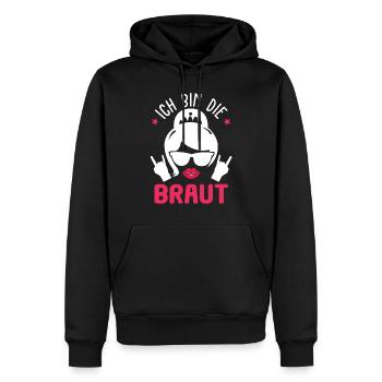 Rocker Braut Junggesellinnenabschied Hochzeitspart - Männer Premium Bio Hoodie - Schwarz - Vorne - Nico (187cm)