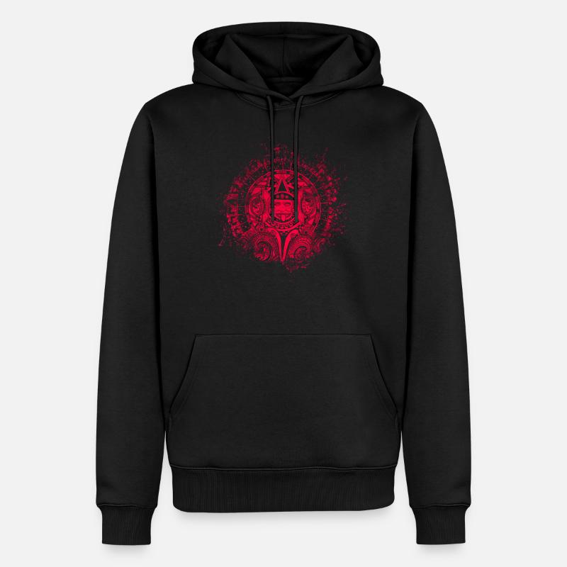 Azteken Mayas Aztekischer Kalender Mexiko - Männer Premium Bio Hoodie - Schwarz