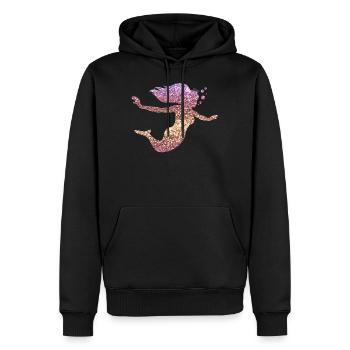 Sirène paillettes cadeau femmes filles - Sweat à capuche Premium bio Homme - noir - Devant - Nico (187cm)