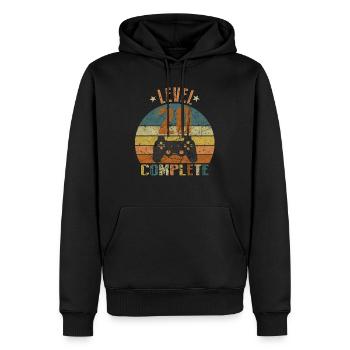 20. Geburtstag Gamer lvl 20 Jahre Geschenk - Männer Premium Bio Hoodie - Schwarz - Vorne - Nico (187cm)